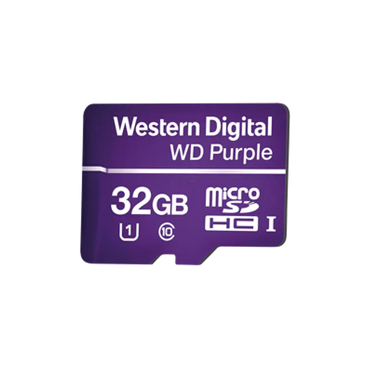 Memoria microSD de 32GB PURPLE, Especializada Para Videovigilancia, Modelo: WD32MSD 1
