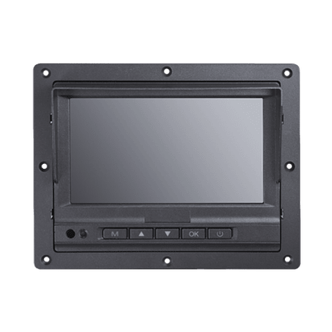 Monitor y Botones Hikvision de 7" LCD, Compatible con DVR Movil Hikvision, Conector Tipo Aviacion, Modelo: DS-MP1301(AE)