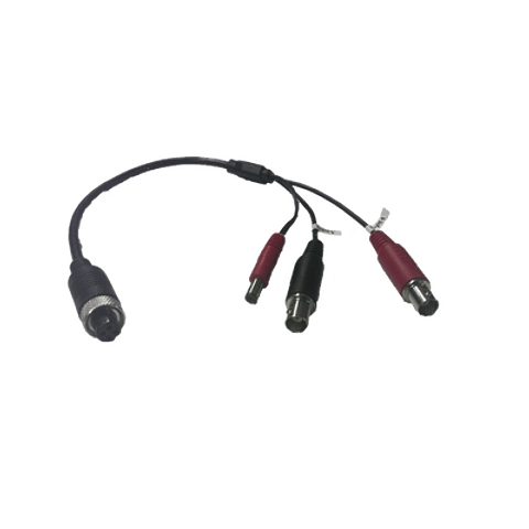 Cable Adaptador Hikvision Tipo Aviacion a BNC para Camaras en DVR Movil Hikvision, 30 cm de Largo, Modelo: DS-MP2130/BNC