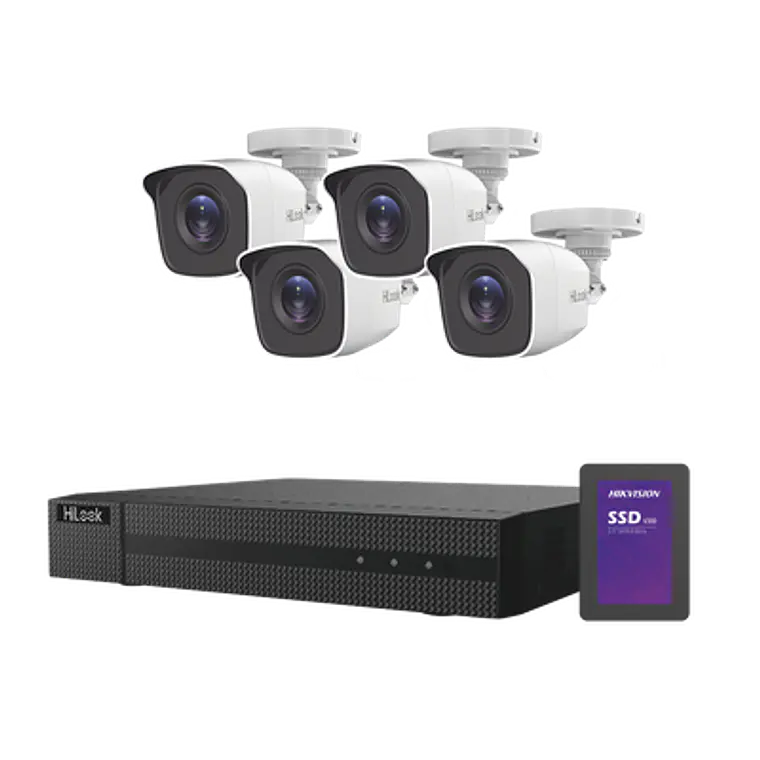 KIT Hilook TurboHD 1080p + SSD de 1 TB, DVR 4 canales, 4 Camaras Bala de Metal, Fuente de Poder, Accesorios de Instalacion, Modelo: HL24LQKITS-M(B)/1TB 2