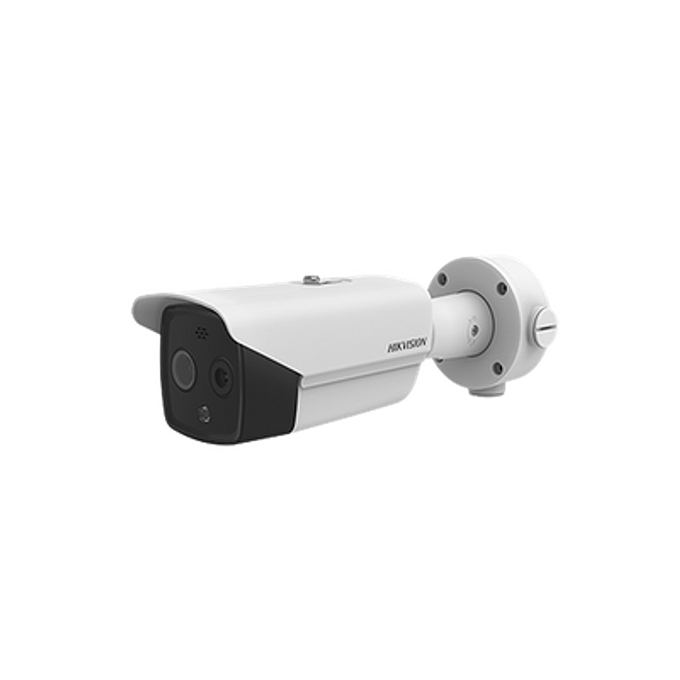 Camara Bala Hikvision IP Dual, Termica, 4 Megapixeles, Deteccion de Personas, IR, IP67, PoE, Termometrica, Sirena y Luz, Modelo: DS-2TD2617-10/QA 1