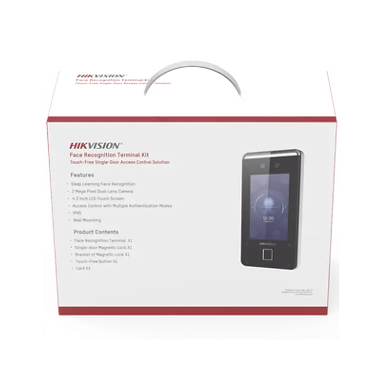 Kit de Control de Acceso Hikvision, Lector de Rostros, QRs, Tarjetas y Huellas, 3,000 Rostros, Compatible con App Hik-Connect, Videoportero, Modelo: DS-KAS541 1