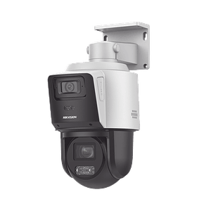 Camara PTZ TandemVu IP 4 Megapixeles con Camara Panoramica 4 Megapixeles, 4X Zoom, Dual Light, ACUSENSE, IP66, PoE+, Darkfighter, Modelo: DS-2SE3C404MWG-E/14