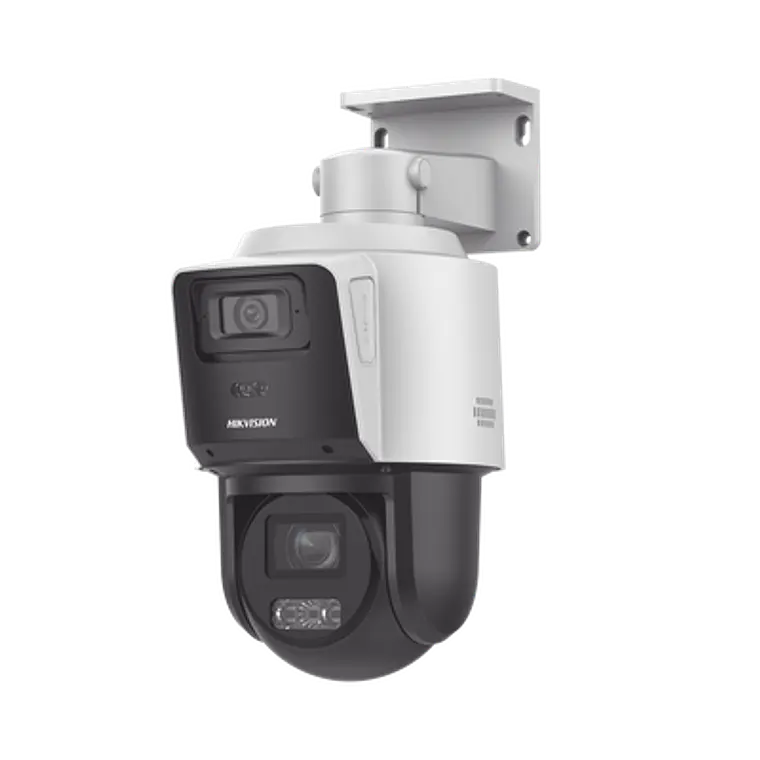 Camara PTZ TandemVu IP 4 Megapixeles con Camara Panoramica 4 Megapixeles, 4X Zoom, Dual Light, ACUSENSE, IP66, PoE+, Darkfighter, Modelo: DS-2SE3C404MWG-E/14 1