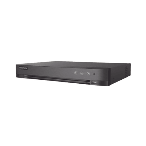 DVR Hikvision 8 Canales TURBOHD + 4 Canales IP, 5 Megapixeles Lite, Audio de Dos Vías, Reconocimiento Facial, ACUSENSE, 1 Bahía de Disco Duro, Salida Full HD, Modelo: IDS-7208HQHI-M1/XT
