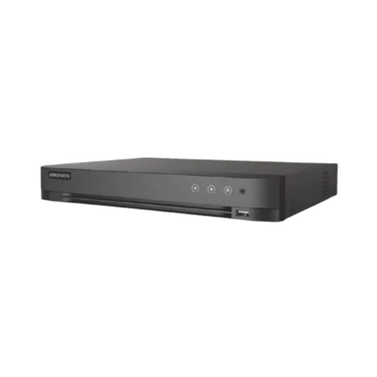 DVR Hikvision 8 Canales TURBOHD + 4 Canales IP, 5 Megapixeles Lite, Audio de Dos Vías, Reconocimiento Facial, ACUSENSE, 1 Bahía de Disco Duro, Salida Full HD, Modelo: IDS-7208HQHI-M1/XT 1