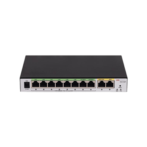 Router Gigabit PoE+ Hikvision, Ideal para Access Point (AP), 8 Puertos Gigabit PoE+, 2 Puertos WAN, Modelo: DS-3WG210GP-SI