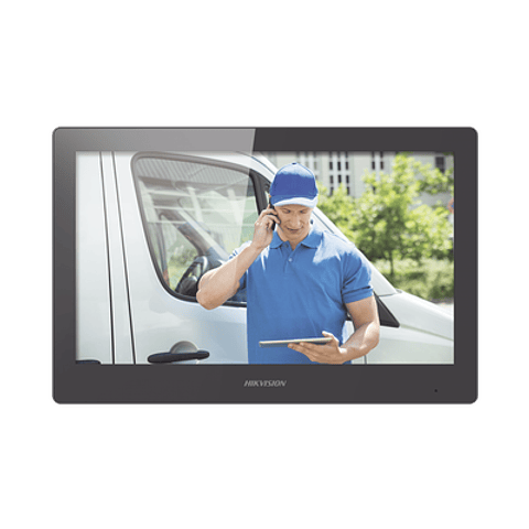 Monitor Hikvision Touch Screen 10" para Videoportero IP, Video en Vivo, WiFi, Apertura Remota, llamada entre monitores, Audio, Modelo: DS-KH8520-WTE1