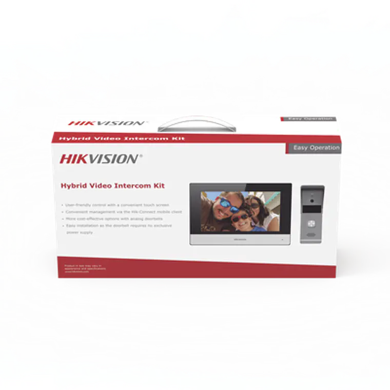 Kit de Videoportero Analógico de Metal, IP a 4 Hilos con Función de Llamada a App Hik-Connect, Monitor se Conecta a Internet y por 4 Hilos al Frente de Calle, Modelo: DS-KIS303-P 1