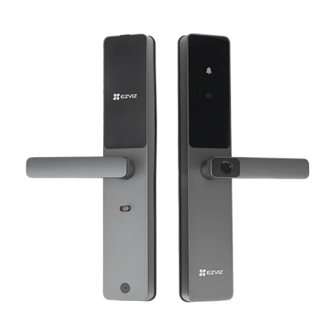 Cerradura Inteligente Ezviz, Cerrojo Tipo Americano, Wi-Fi, Bluetooth, Codigos Temporales, Huella, Tag, Contraseña, Boton, Apertura remota, Modelo: CS-DL05-R100