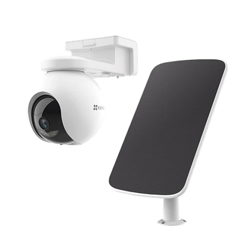Kit de Camara Ezviz de Batería Recargable y Panel Solar, Wi-Fi, Memoria de 32 GB, Incluye 1 pieza de CS-HB8 y 1 Pieza de CS-CMT-SOLARPANEL-C, Modelo: CS-HB8/K