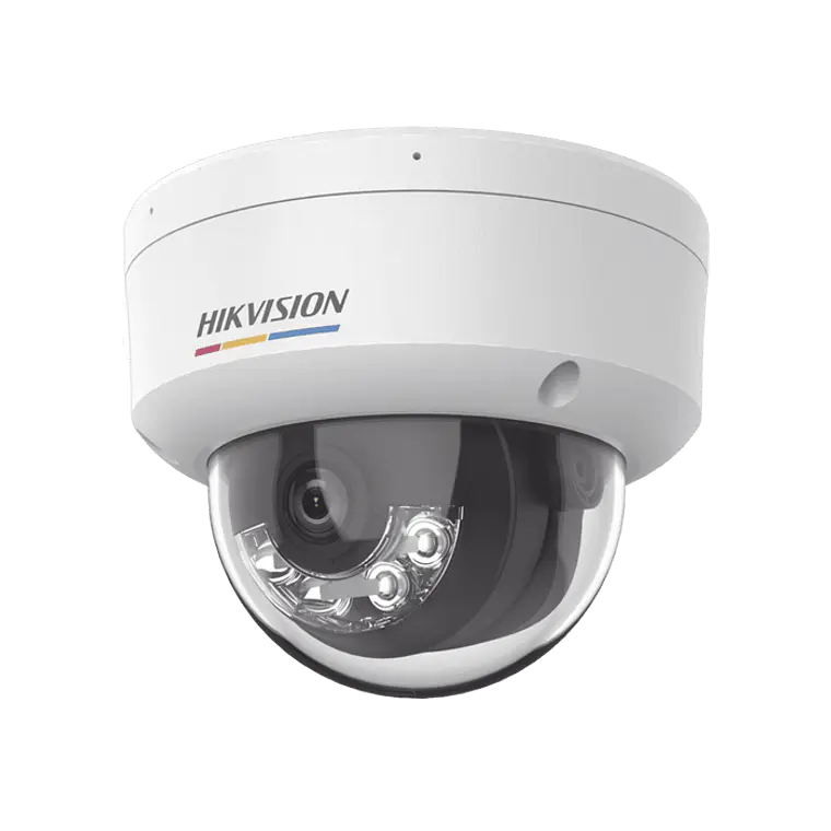 Camara Hikvision Domo IP 2 Megapixeles, Lente 2.8 mm , 30 mts IR + 30 mts Luz Blanca, Microfono, ACUSENSE Lite, IP67, IK08, WDR 120 dB, PoE, ONVIF, Dual Light, ColorVu, Modelo: DS-2CD1127G2H-LIUF 1