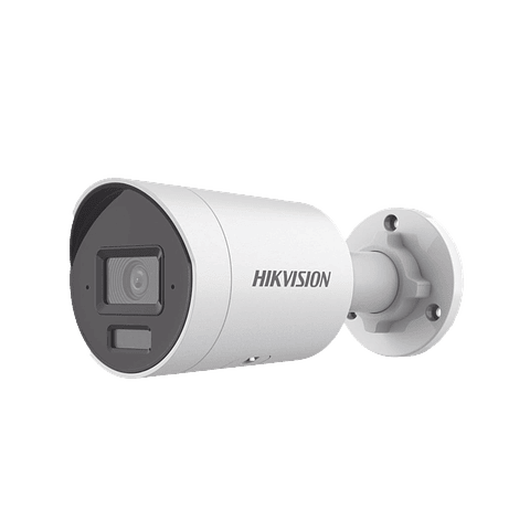 Camara Hikvison Bala IP 8 Megapixeles (4K), Lente 2.8 mm, 40 mts Luz Blanca + 40 mts IR, ACUSENSE, IP67, PoE, ONVIF, Metal, Modelo: DS-2CD2083G2-LI2U 