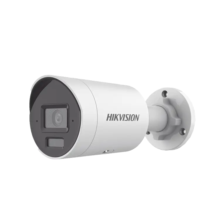 Camara Hikvison Bala IP 8 Megapixeles (4K), Lente 2.8 mm, 40 mts Luz Blanca + 40 mts IR, ACUSENSE, IP67, PoE, ONVIF, Metal, Modelo: DS-2CD2083G2-LI2U  1