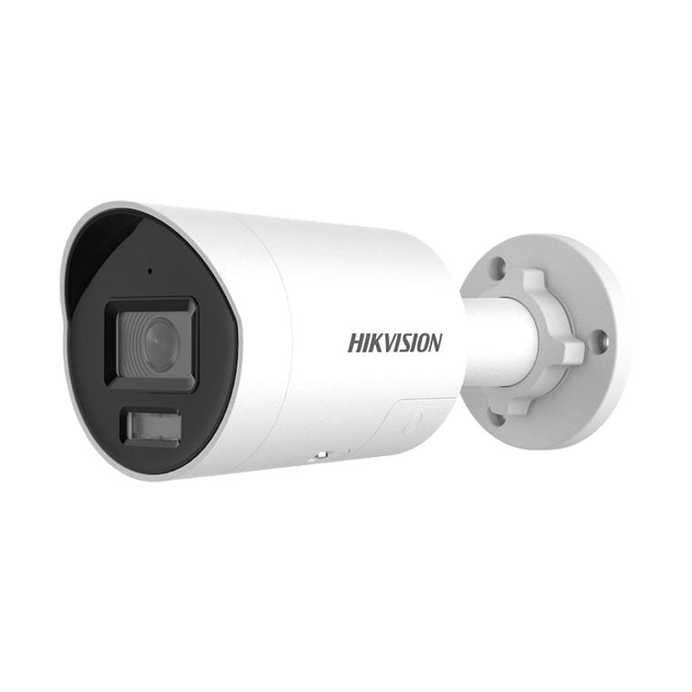 Camara Hikvision Bala IP 8 Megapixeles, Lente 2.8 mm, 40 mts IR + 40 mts Luz Blanca, IP67, Luz y Audio, Microfono, ACUSENSE, Metal, Modelo: DS-2CD2087G2H-LIU/SL 1
