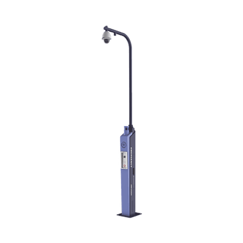 Estacion de Panico Hikvision con Videollamada, Camara de 2 Megapixeles, Sirena Integrada, Alarma Integrada, IP65, Montaje para PTZ, Modelo: DS-PEA3M-21H