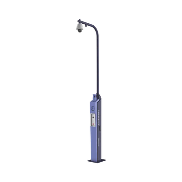 Estacion de Panico Hikvision con Videollamada, Camara de 2 Megapixeles, Sirena Integrada, Alarma Integrada, IP65, Montaje para PTZ, Modelo: DS-PEA3M-21H 1