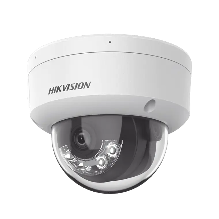 Camara Domo IP 8 Megapixeles, Lente 2.8 mm, 30 mts Luz Blanca + 30 mts IR, ACUSENSE, IP67, IK10, WDR 120 dB, PoE, ONVIF, Micro SD, 2 Microfonos, Modelo: DS-2CD2183G2-LIS2U 1