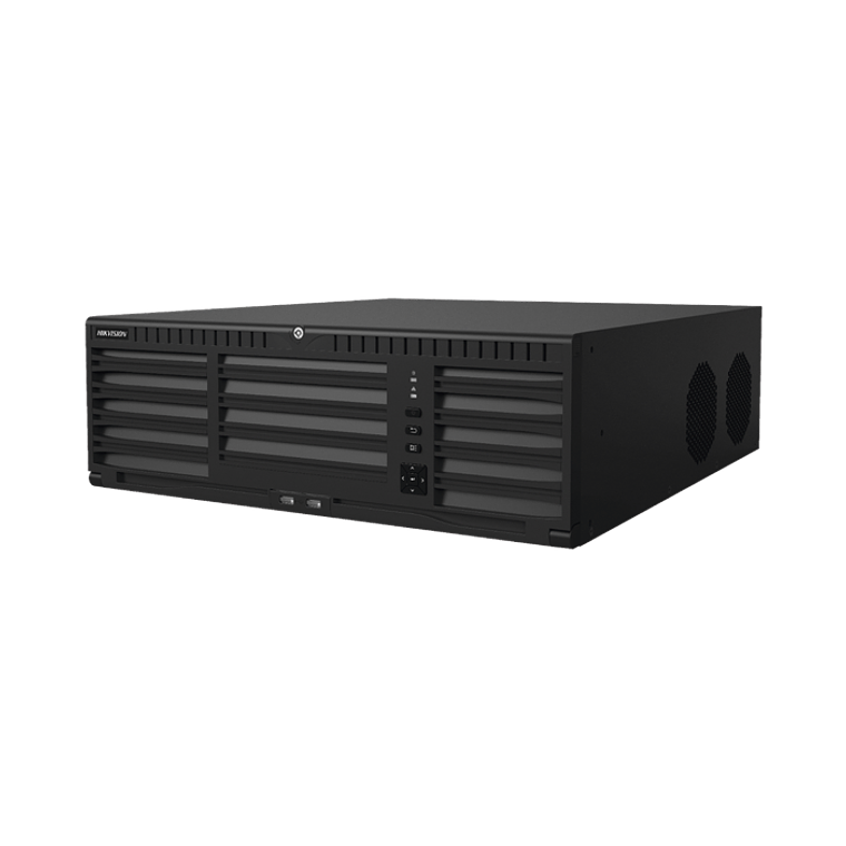 NVR 32 Megapixeles, 128 Canales IP, AcuSense, ANPR, Conteo de Personas, 16 Bahias, 2 Tarjetas de Red, RAID con Hot Swap, HDMI en 8K, POS, Alarmas I/O, Smart Search, Modelo: DS-96128NI-M16/R 1
