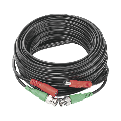 Cable coaxial (BNC RG59) + Alimentacion , SIAMES, 10 M, Aleacion Cobre + Aluminio CCA, Para Camaras 4K, Modelo: DIY-10M-4K