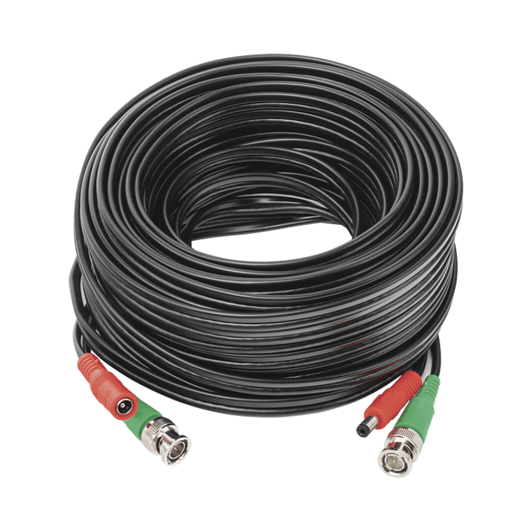 Cable coaxial (BNC RG59) + Alimentacion , SIAMES, 20 M, 100 % COBRE, Para Cámaras 4K, Modelo: DIY-20M-HD 1