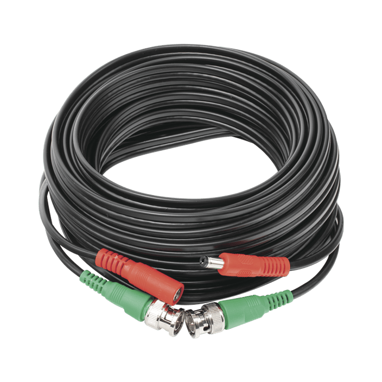 Cable coaxial (BNC RG59) + Alimentacion , SIAMES, 10 M, 100 % COBRE, Para Cámaras 4K, Modelo: DIY-10M-HD 1