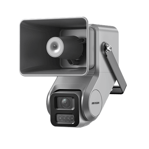 Camara IP 4 Megapixeles con Bocina IP Integrada, Lente Motorizado 2.8 a 12 mm, 7 Watts de Potencia, Exterior IP67, PoE, Metal, Dual Light, Hik-Connect, Modelo:DS-QACAM07G1-4LIZSU