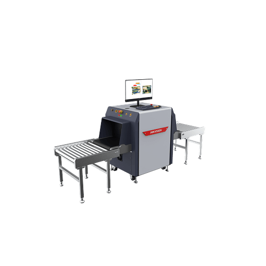 Maquina de Inspeccion por Rayos X con IA, Marca Hikvision, Escaneo Bidireccional, Tunel de 50 x 30 cms, 2 Camaras Integradas de 2 Megapixeles, Modelo: ISD-SC5030S-H2CVL