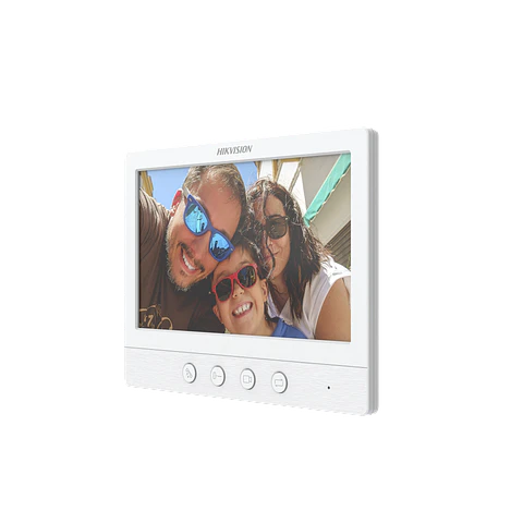 Monitor adicional Hikvision, 7" para Videoportero TurboHD, Botones Mecanicos, Compatible con DSKIS212, Modelo: DS-KH2230T