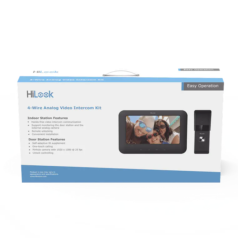 Kit de Videoportero Analogico Hikvision con Pantalla LCD a Color de 7