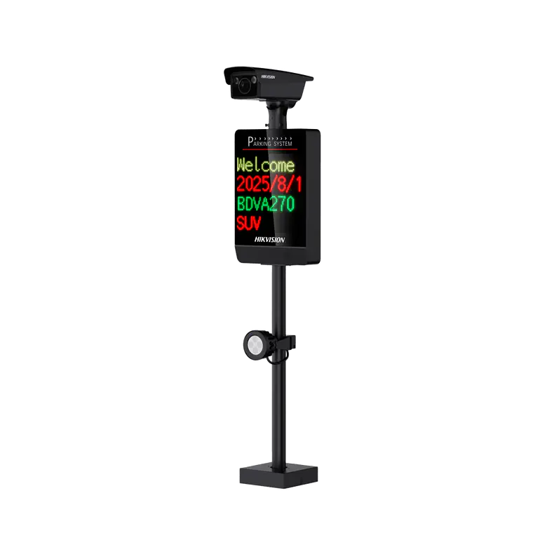 Kit ANPR 4MP Hikvision, Reconocimiento de Matriculas, Camara 2688×1520, Pantalla LED Integrada, Control de Barrera, Modelo: DS-TMC400-E 1