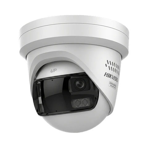Camara Turret IP Panoramica 16 Megapixeles, 180°, Imagen a Color 24/7, PoE, WDR 130°, IP67, ACUSENSE, Proteccion Activa, Modelo: DS-2CD33167G3P-LIHSUY/SL