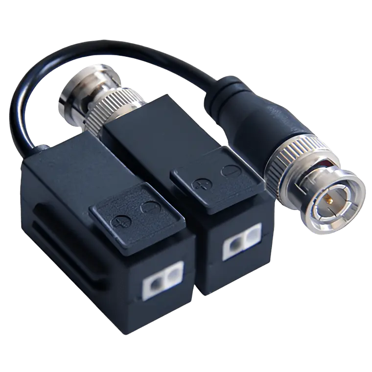 Kit de Transceptor (Balluns) Hikvision TURBOHD con Boton Push, Hasta 8 MP, 100% Cobre, Soporta HD-TVI, AHD, CVI, CVBS, Audio por Coaxitron, Modelo: DS-1H18-A 1
