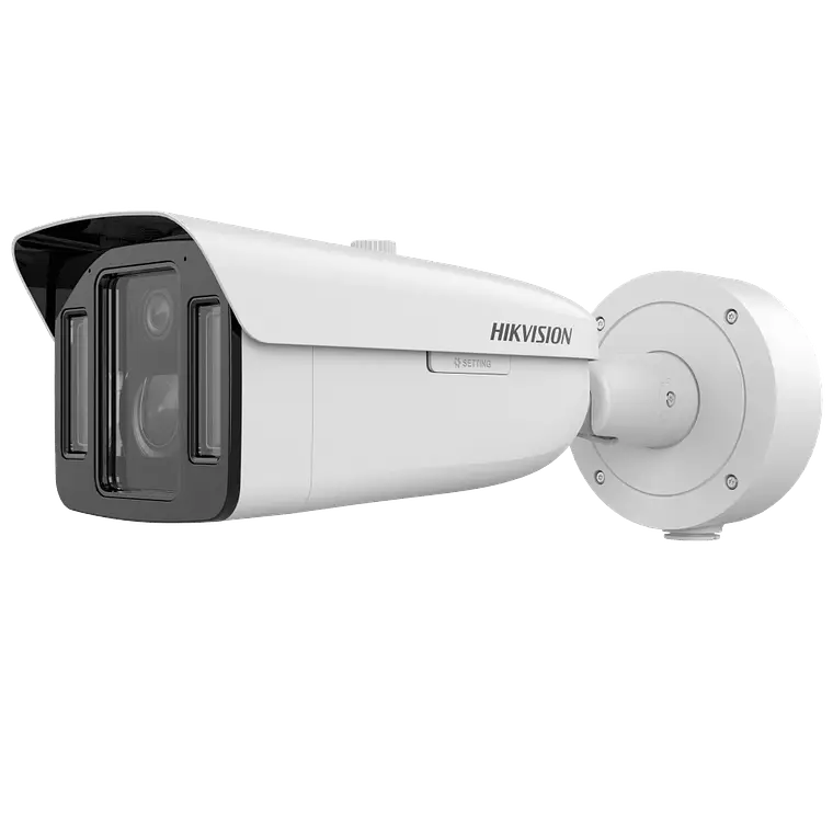 Camara Bala Hikvision IP Multi-Sensor DeepinView, Lente 15 a 45 mm (4 MP) + lente 4 mm (4 MP), DarkFighterX y ColorVu, IR + Luz Blanca, IP67, IK10, Modelo:IDS-2CD8A48G2-XZHS(1545/4) 1