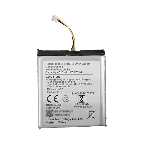 Batería de Respaldo para Panel de Alarma Hikvision, 4520 mAh, Compatible con Paneles AX PRO - AX HUB - Hibrido Versión 1 y Repetidor AX PRO DS-PR1-WB, Modelo: DS-PA-BATTERY