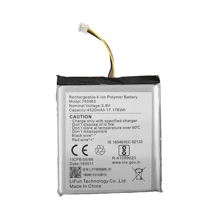 Batería de Respaldo para Panel de Alarma Hikvision, 4520 mAh, Compatible con Paneles AX PRO - AX HUB - Hibrido Versión 1 y Repetidor AX PRO DS-PR1-WB, Modelo: DS-PA-BATTERY 1