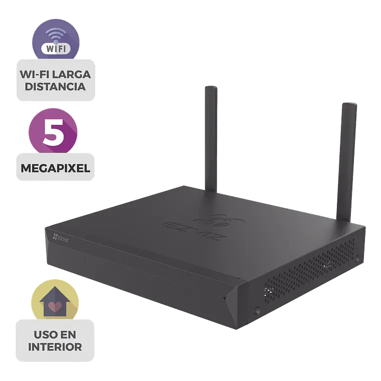 NVR Ezviz Inalambrico (WiFi) de 8 Canales IP, 5 Megapixeles Salidas HDMI y VGA, H.265, Almacenamiento 8 TB, Modelo CS-X5S/8W 1