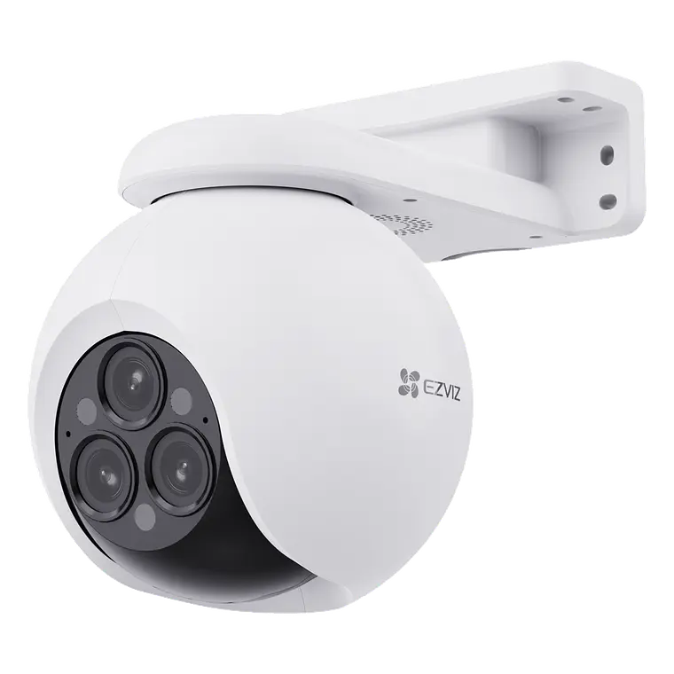 Camara Ezviz PT, Wi-Fi, Triple Lente, 360°, Resolución 2k+, Vision Nocturna a color, IA Deteccion de Humanos y Vehiculos, Alarma con Sirena y Luz, IP67, Modelo: CS-H80F 1