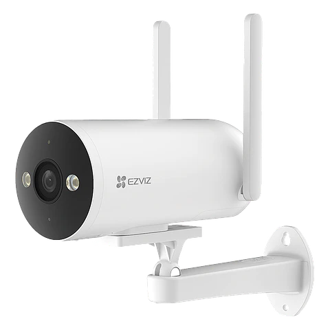 Camara Ezviz Bala, 4G, 3 Megapixeles, Vision Nocturna en Color, AI Deteccion de Humanos y Vehiculos, Sirena y Luz, IP67, Modelo: CS-H5/3MP/4G