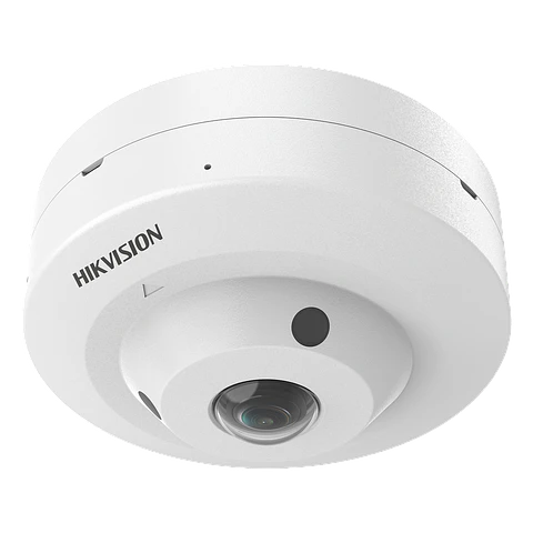 Camara Fisheye Hikvision TURBOHD, 5 Megapixeles, Lente 1.8 mm, 180° FOV, Microfono Integrado, Dual Light, IP67, IK08, Modelo: DS-2CE52K0T-LPS