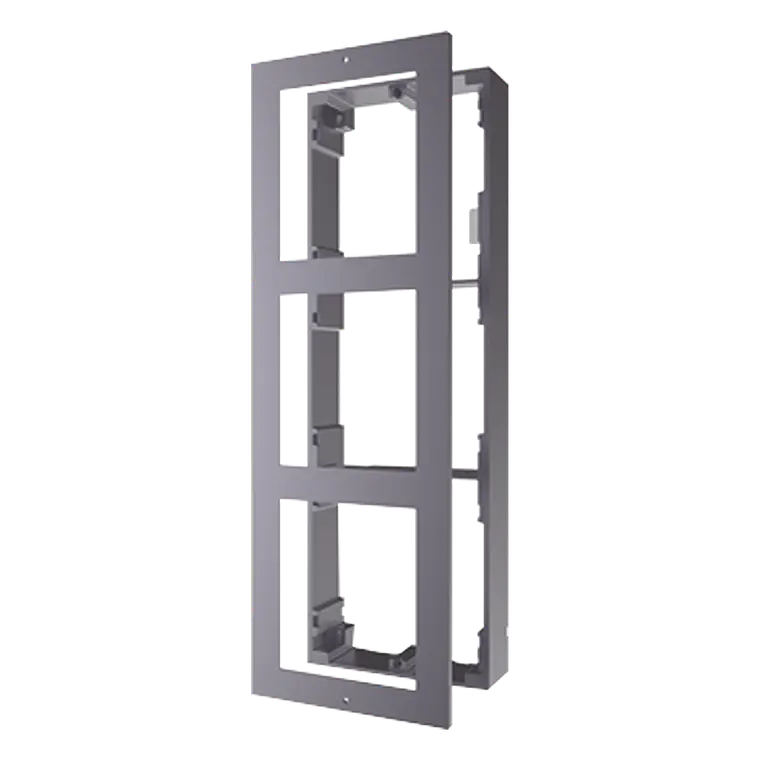 Base de 3 Espacios para Videoportero IP Hikvision, Instalacion en SUPERFICIE, Modelo: DS-KD-ACW3 1