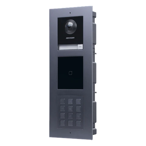 Videoportero Hikvision IP Multiapartamento con llamada a App de Smartphone y Lector de Tarjetas EM, Montaje incluido, Apertura con Contraseñas y Tarjetas, Modelo: DSKIS-MULTI-254AP