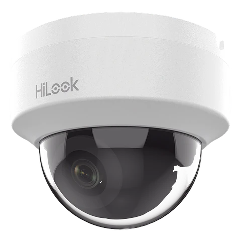 Camara HiLook Domo IP 4 Megapixeles, Lente 2.8 mm, 20 mts IR, Interior, PoE, H.265+, ONVIF, Modelo: IPC-D141H-C