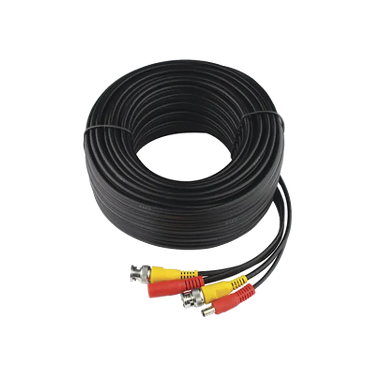 Cable Coaxial Armado con Conector BNC y Alimentación, Longitud de 30 mts, Modelo: DIY-30M-HD 1