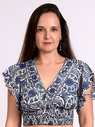 Top Cuello V Manga Corta