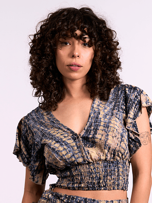 Top Cuello V Manga Corta