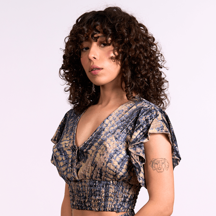 Top Cuello V Manga Corta 2