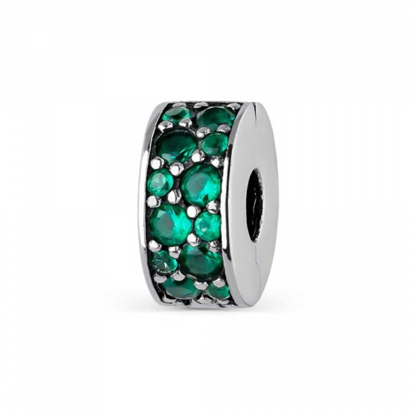 Abalorio verde plata 1