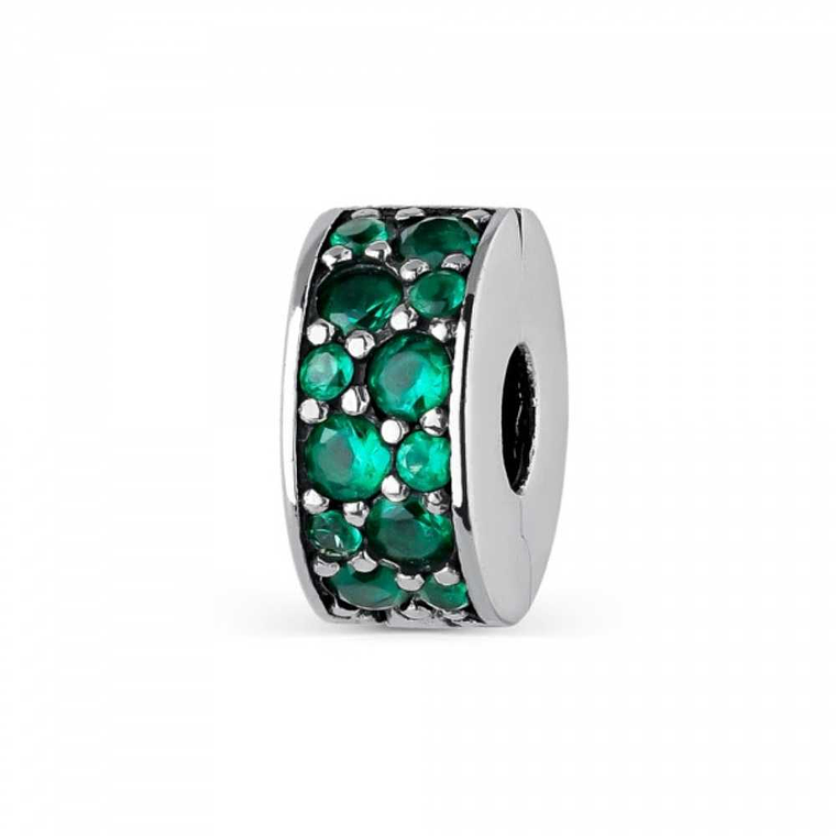 Abalorio verde plata 1