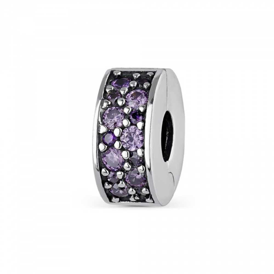 Violet silver bead 1